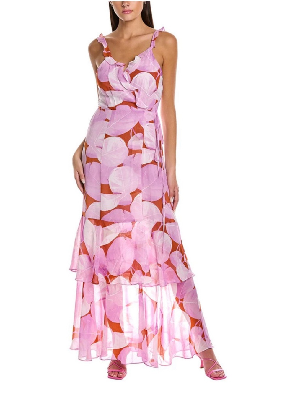 Hutch Anthropologie Sleeveless Georgia Wrap Maxi Dress Multi Floral Size Small